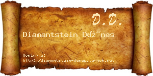 Diamantstein Dénes névjegykártya
